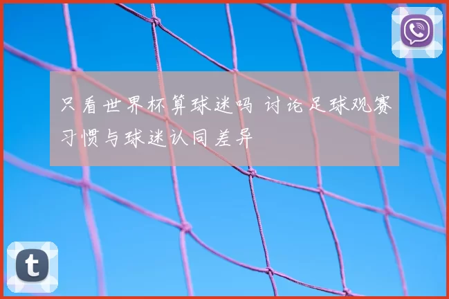 只看世界杯算球迷吗 讨论足球观赛习惯与球迷认同差异